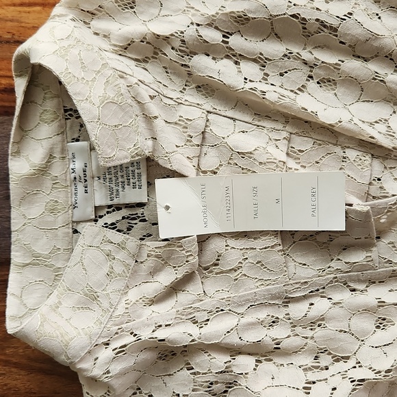 Yvonne Marie, Lace Blazer Jacket, Pale Grey, Medium, Ruffle, Beautiful - Picture 6 of 10